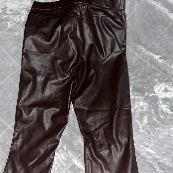 ZARA BROWN LEATHER PANTS - Picture 6 of 6